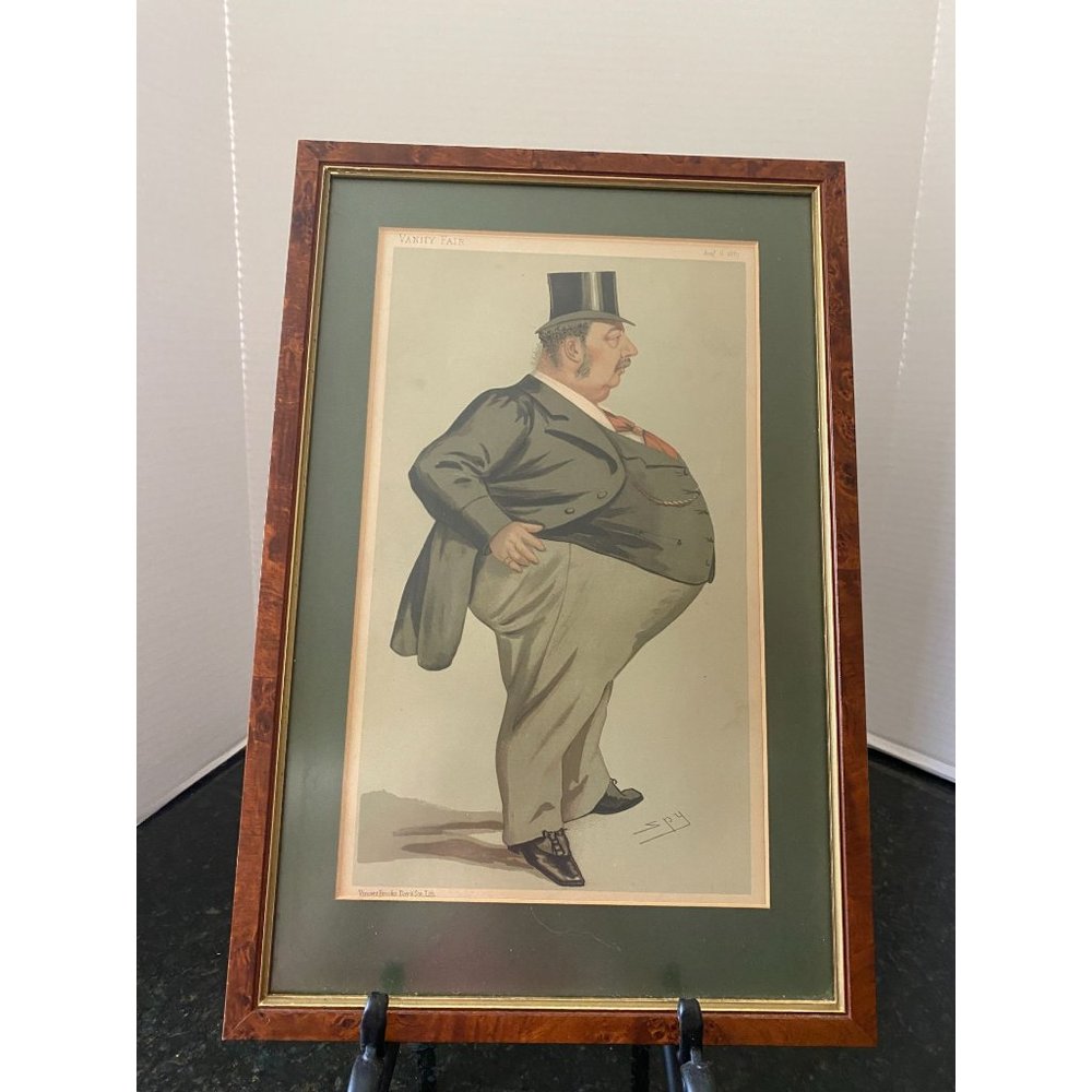 Professionally Framed Vanity Fair Vincent Brooks Caricature Print, Spy, 1887